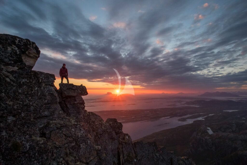 Summer evening on a fjord coast in Norway